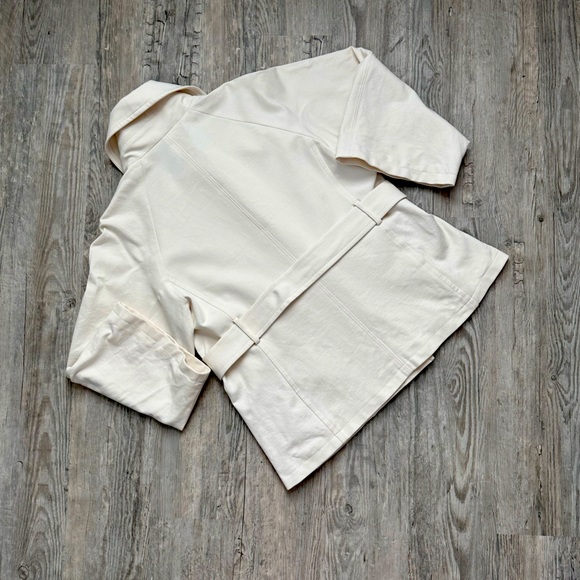 NWOT CHICO'S Retro Belted Ponte Jacket Sz 1 (Women's Sz 8-10) Ecru/Cream - Picture 5 of 10